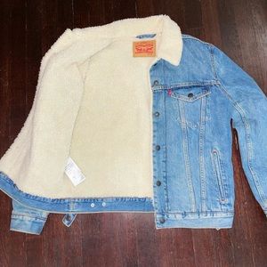 Levi Strauss & Co. Denim Jacket with White Fur